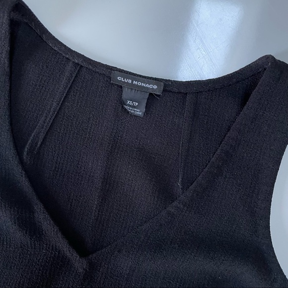 Club Monaco Black V-neck Tank Top - Picture 2 of 4